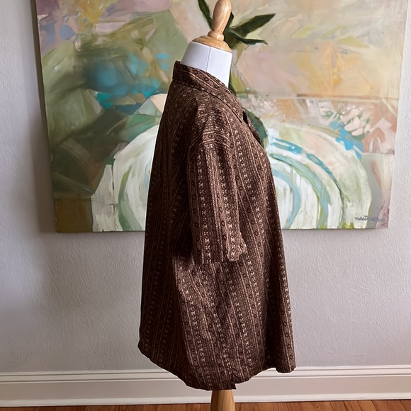 J. Crew Men’s Secret Wash Poplin Short Sleeve Shirt Vine Stripe Tan Brown LG - Picture 7 of 16